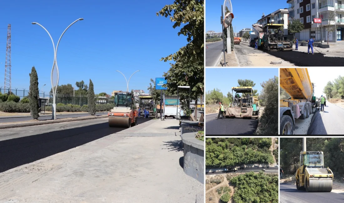İzmir Büyükşehir Belediyesi İZBETON ekipleri, Aliağa'da Siteler Mahallesi ile çevre