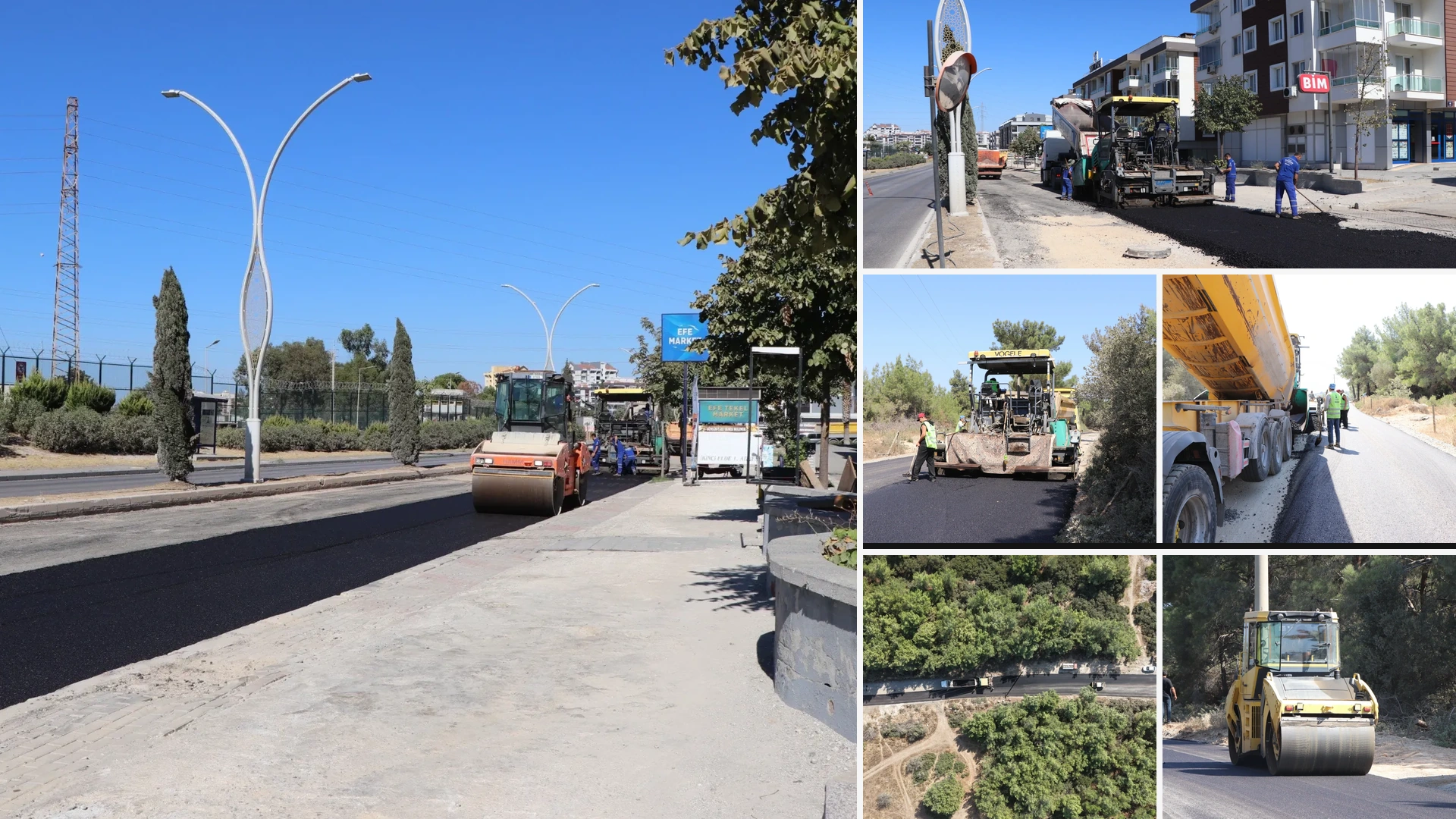 İzmir Büyükşehir Belediyesi İZBETON ekipleri, Aliağa'da Siteler Mahallesi ile çevre