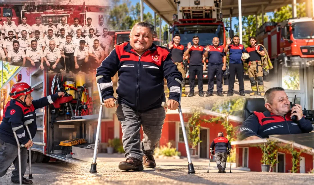 Cam kemik hastalığıyla dünyaya gelen Yaşar Karaduman, İzmir İtfaiyesi’nde 24