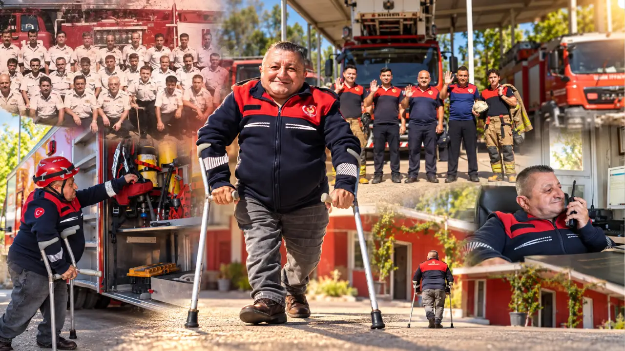 Cam kemik hastalığıyla dünyaya gelen Yaşar Karaduman, İzmir İtfaiyesi’nde 24
