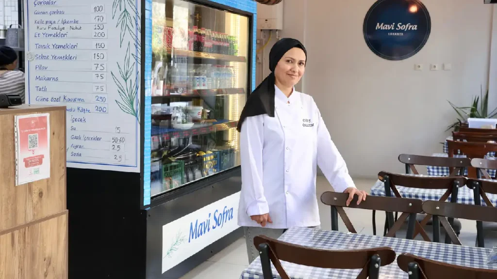 Buca Belediyesi aşçılık kursunu bitirdi, kendi lokantasını açtı