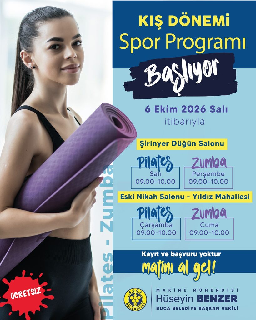 Buca’da kış dönemi spor kursları başlıyor: Ücretsiz pilates ve zumba