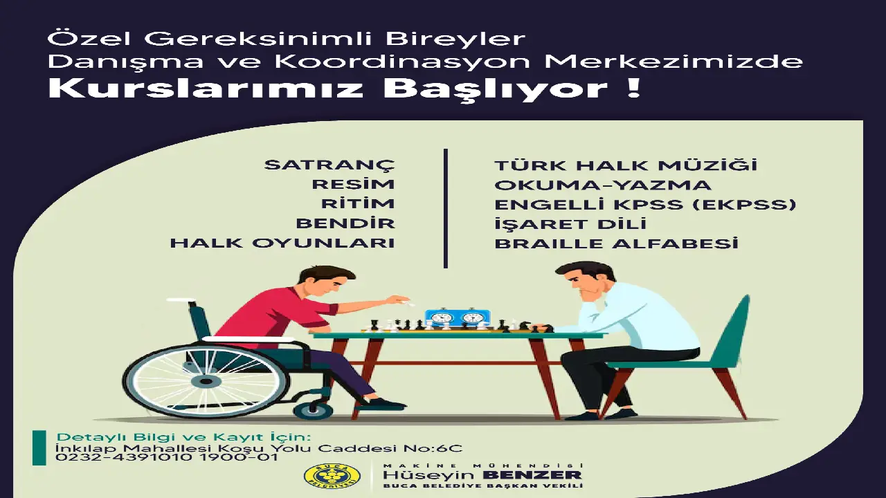 Buca Belediyesi’nden özel gereksinimli bireylere kurs desteği