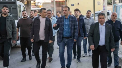 Bornova Belediye Başkanı Ömer Eşki, hizmet ve yatırımları yerinde belirlemek