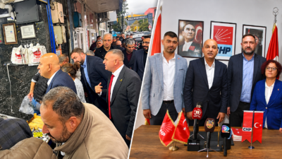 CHP İzmir İl Başkanı Utku Gümrükçü ve İzmir Milletvekili Mahir