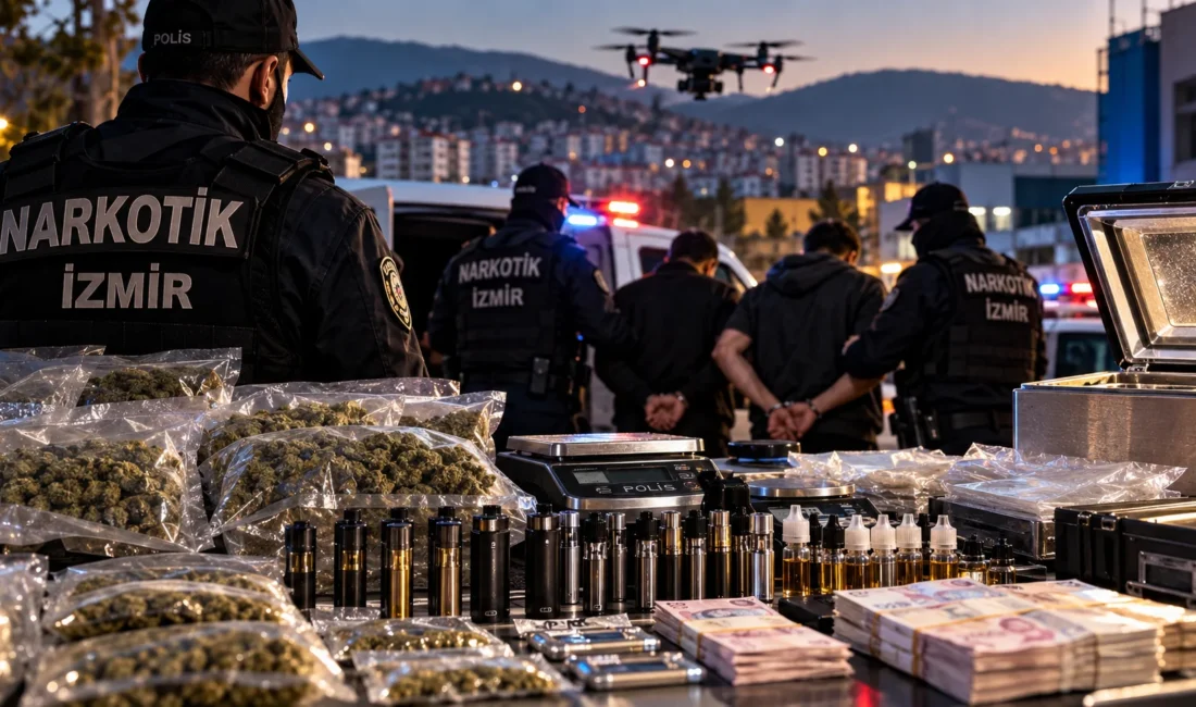 İzmir’in Gaziemir ilçesinde polis ekiplerinin fiziki takip ve istihbarat çalışmaları
