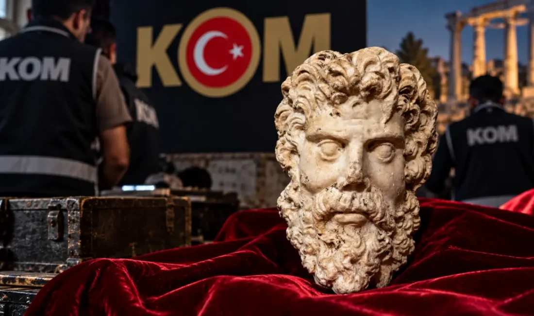 İzmir'in Konak ilçesinde polisin düzenlediği kaçakçılık operasyonunda, Roma dönemine ait