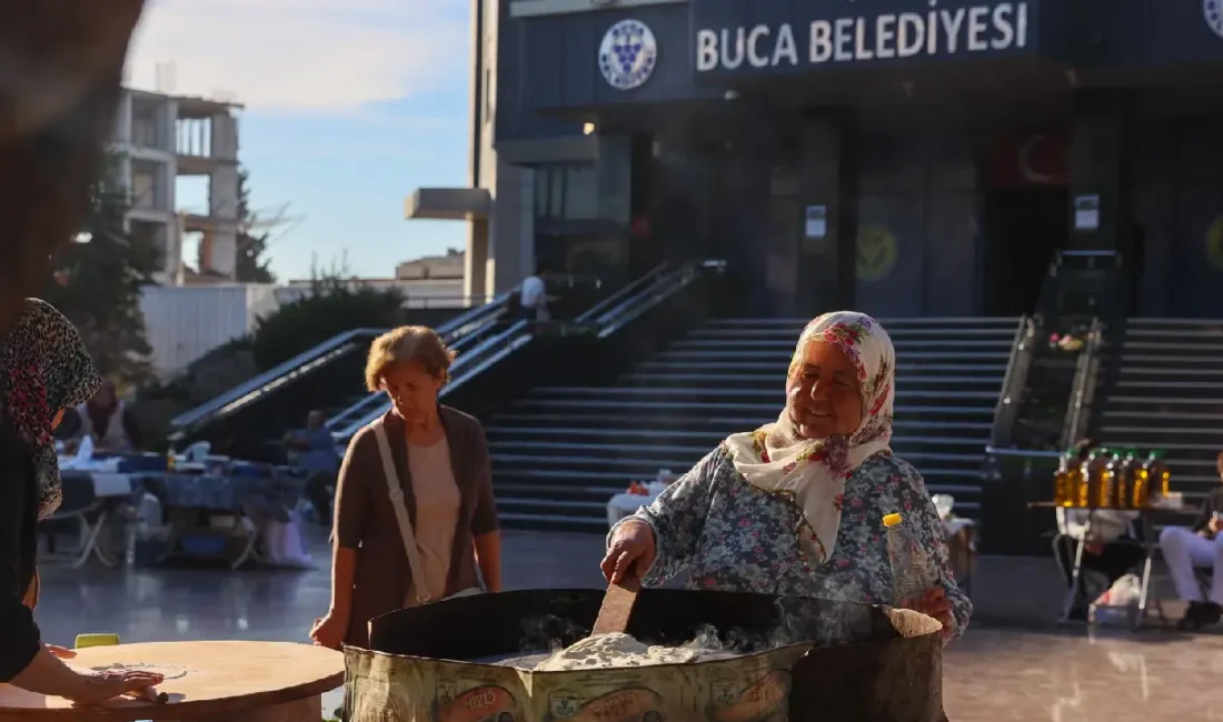Buca Belediyesi Tarım Ürünleri Pazarı’nda tezgâh açan 64 yaşındaki Mesude