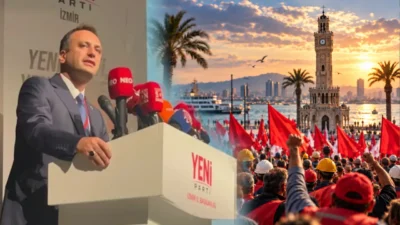 Kürsüye çıkarak salona hitap eden Bornova Belediye Başkanı Ömer Eşki,